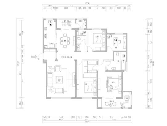 青马别墅设计▏曲江千林郡190平米美式风格