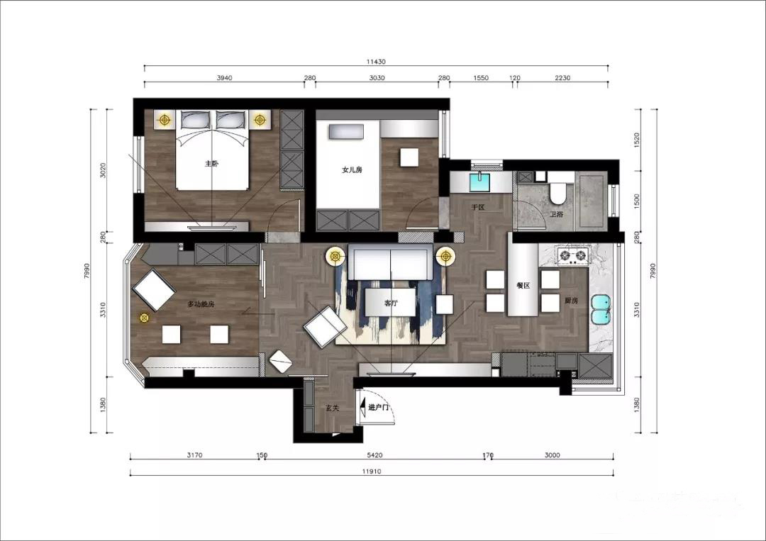 95平米的房子包括哪些功能间？装修成现代风格三居室好不好？