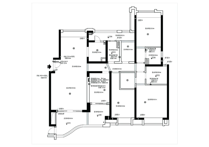 207平米五居室设计说明，简欧风格有什么效果？
