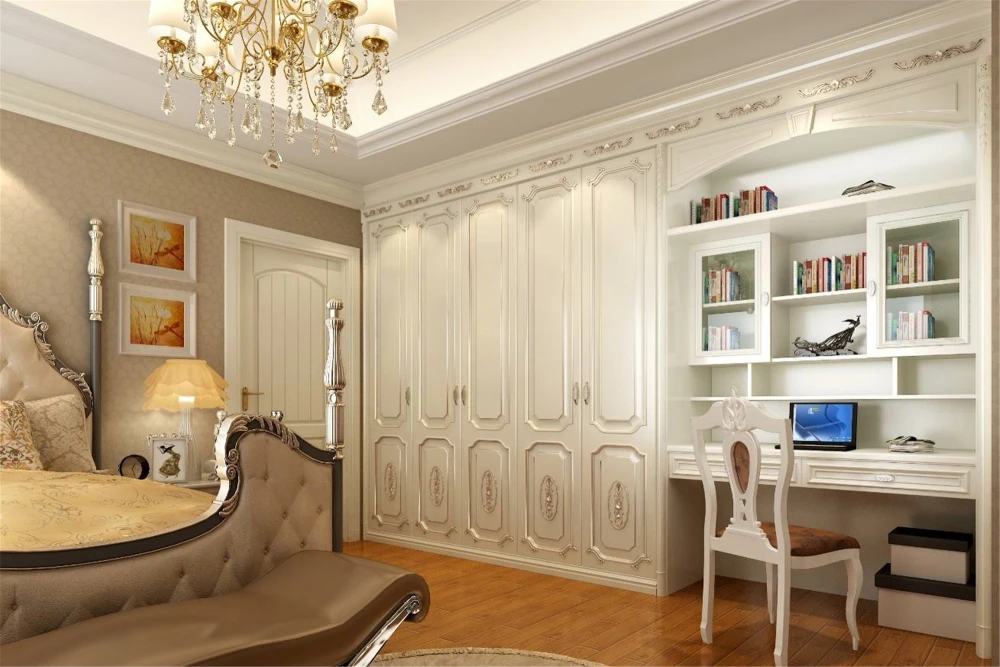 米白色的衣柜展现出一种优雅和知性的美感