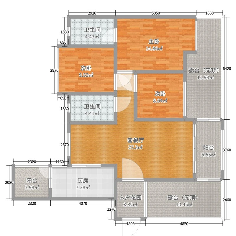 三居室的其他风装修多少钱一平？保利城三期这套144平米的装修方案亮点满满！