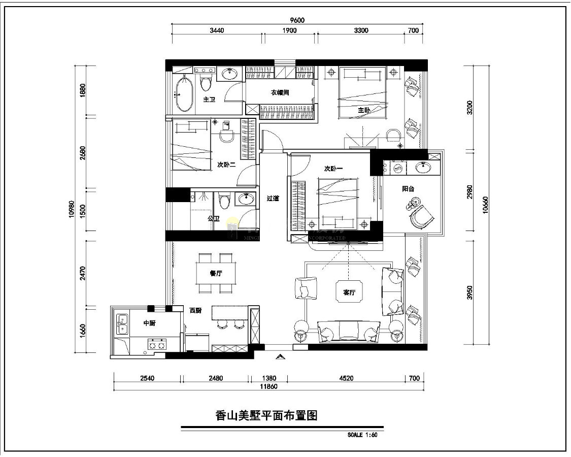 香山美墅-现代极简-138㎡三居室-全包60万