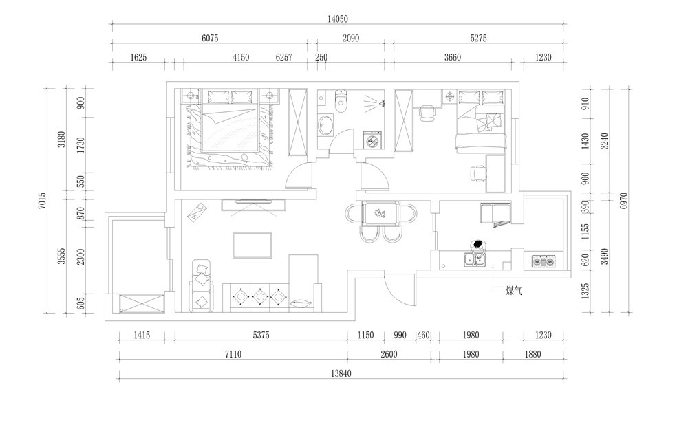 95平米二居室设计说明，11万元装修的简欧风格有什么效果？