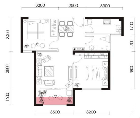 75.7平米的二居室，采用现代风格装修的效果如何呢？-隆源国际城装修