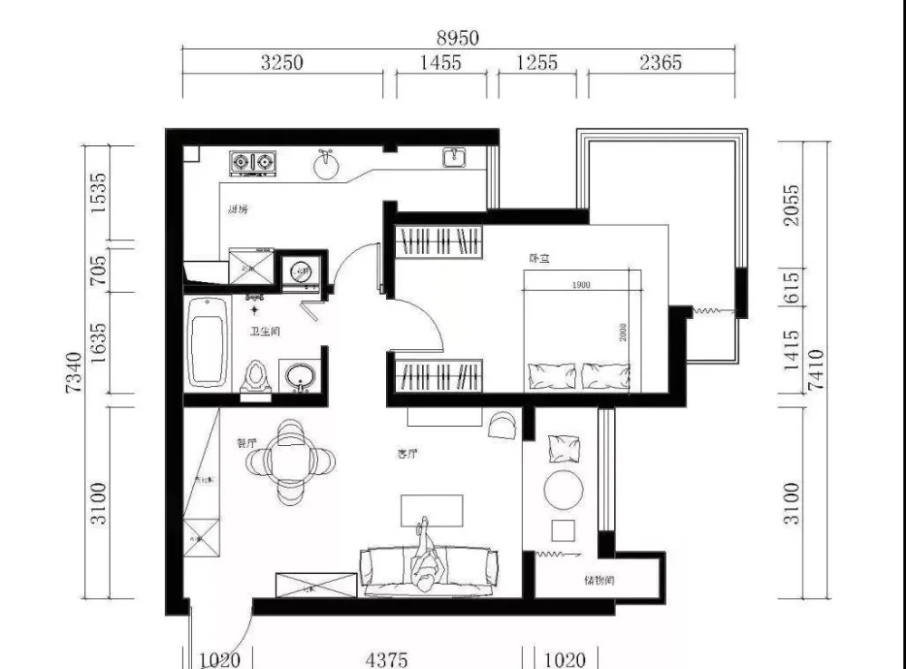 65平的原木风小户型公寓，简约而又舒适的家