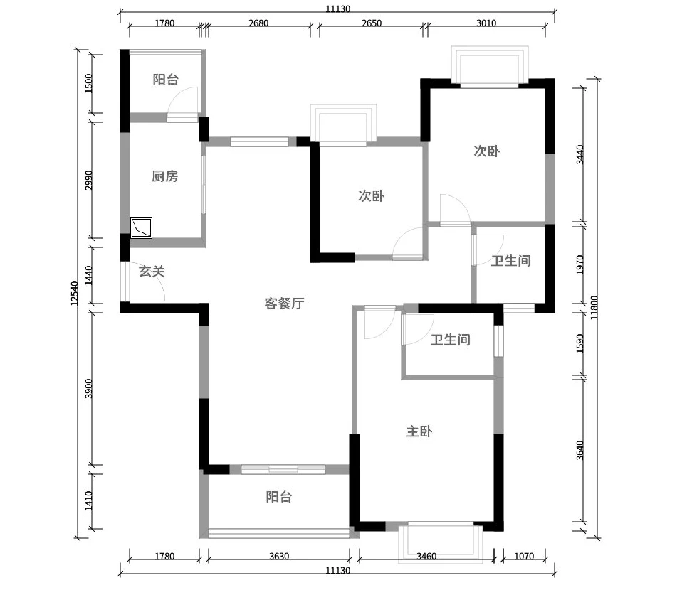 全包12万装修119.14平米的房子，效果终于出来了！-联投金色港湾装修