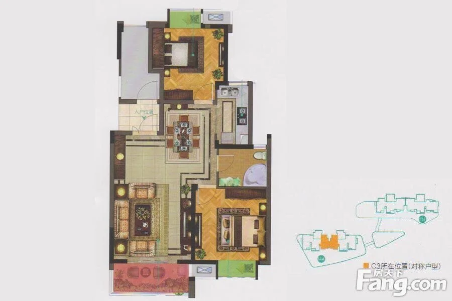现代风格二居室装修案例，100平米的房子这样装才阔气！-保利达江湾城装修