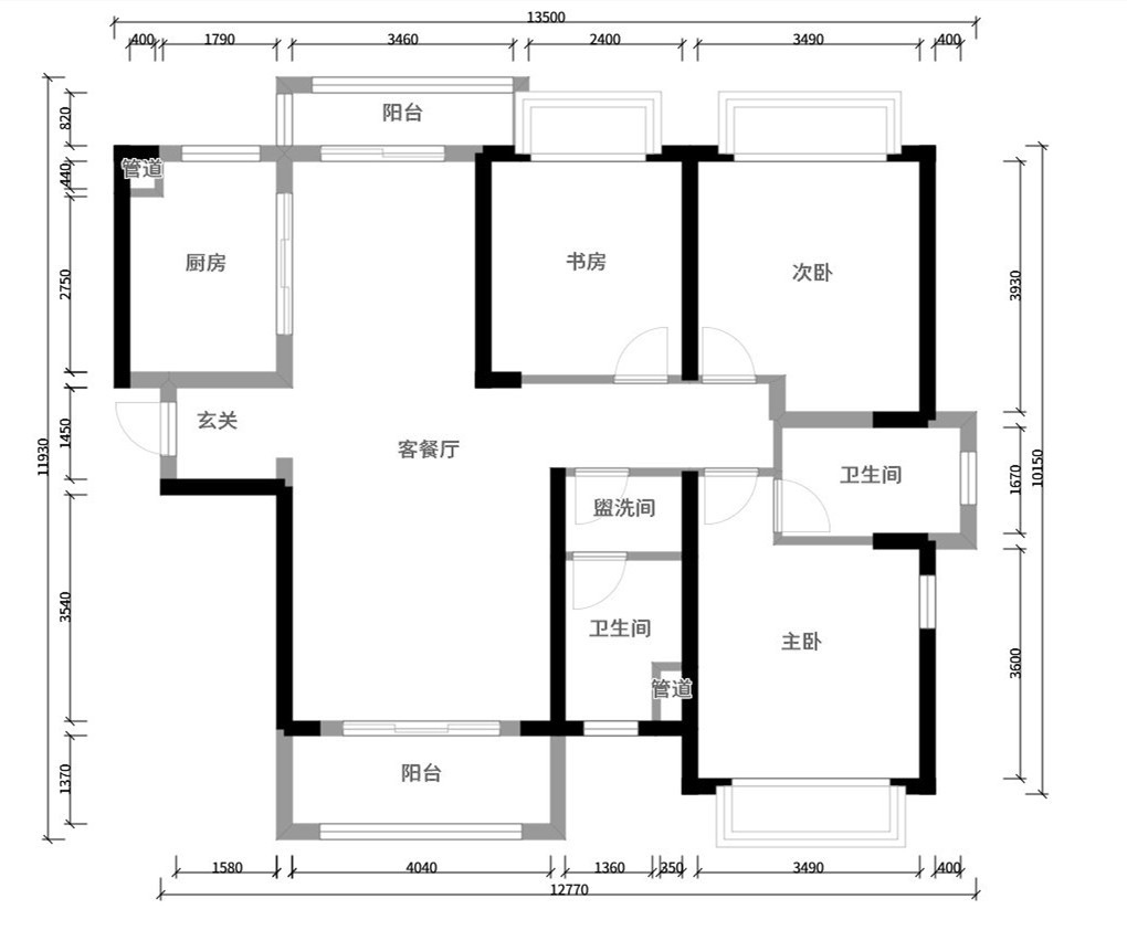 三居室的房子，足足130.24平米，如果用全包方式13万元是不是很划算？-中国核建锦城装修