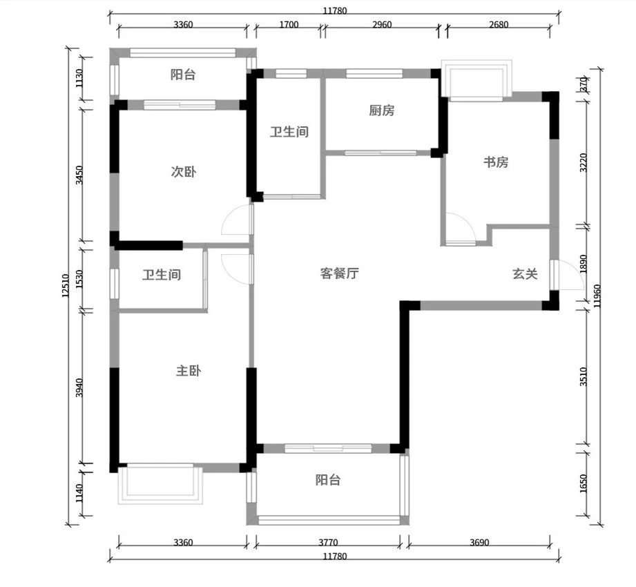 太不敢相信了120平三居室，全包花了12万，还是北欧风格！-汇悦天地装修