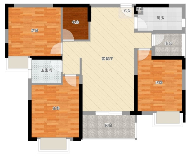113平米三居室的现代风格案例，全包只花11万！-光谷创新天地装修