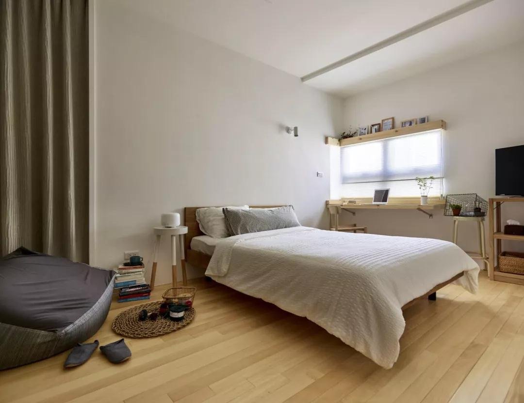 100平的日式原木风二居室，极简而又质朴的家