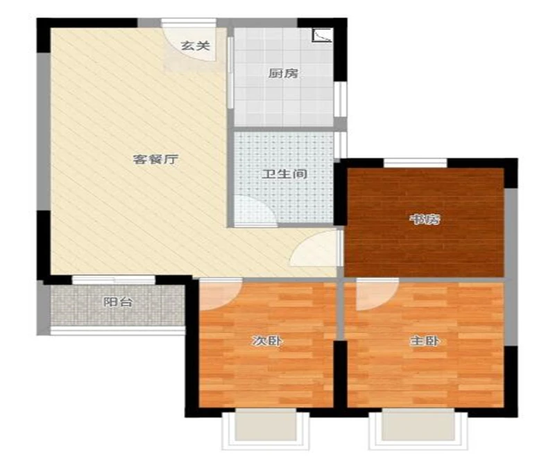 现代三居室87平米8万-中建东湖锦城装修案例-武汉房天下家居装修网