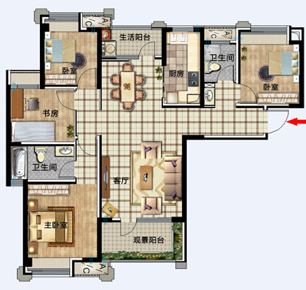 我家144平三居室，古典装修风格，美翻了！-福星惠誉东湖城二期装修