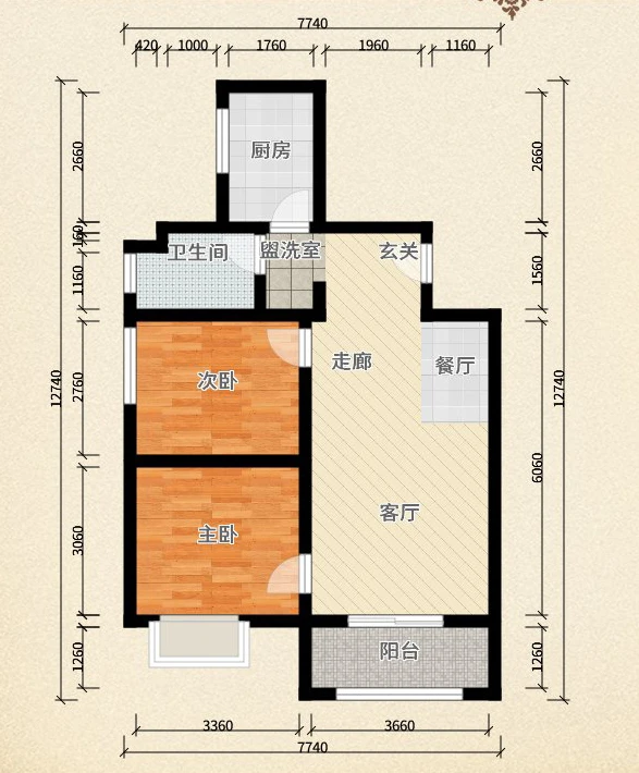 鑫源大都会89平（二居室）现代简约风格