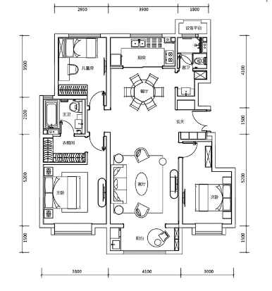 中式风格三居室如何装修，127平米的房子这样装才阔气！-鲁能泰山7号装修