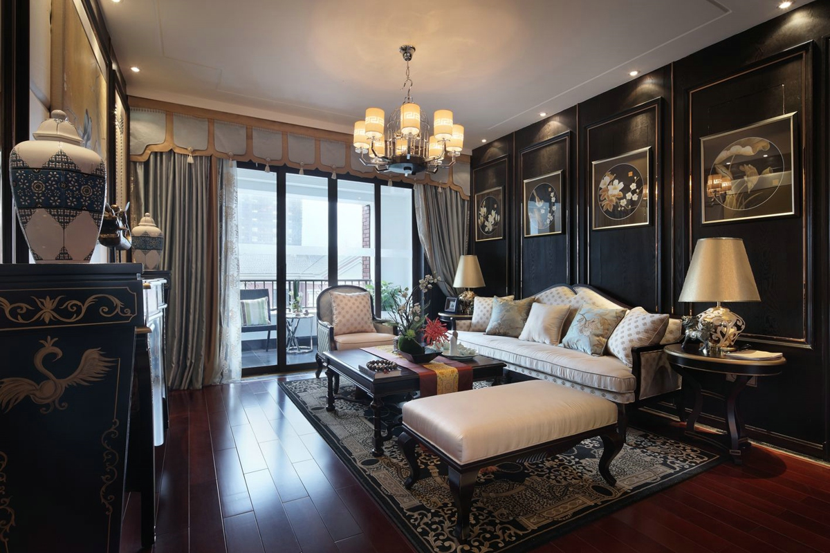 中建宜昌之星实例，165平米的四居室，质感与时尚并存的中式风装修。