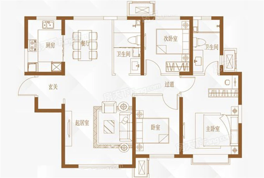 我家132平三居室，混搭装修风格，美翻了！-路劲太阳城装修