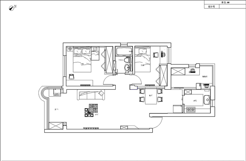 意想不到的神奇效果，117平米的三居室，美式风格只花了17万，太值了！-悦湖名城装修