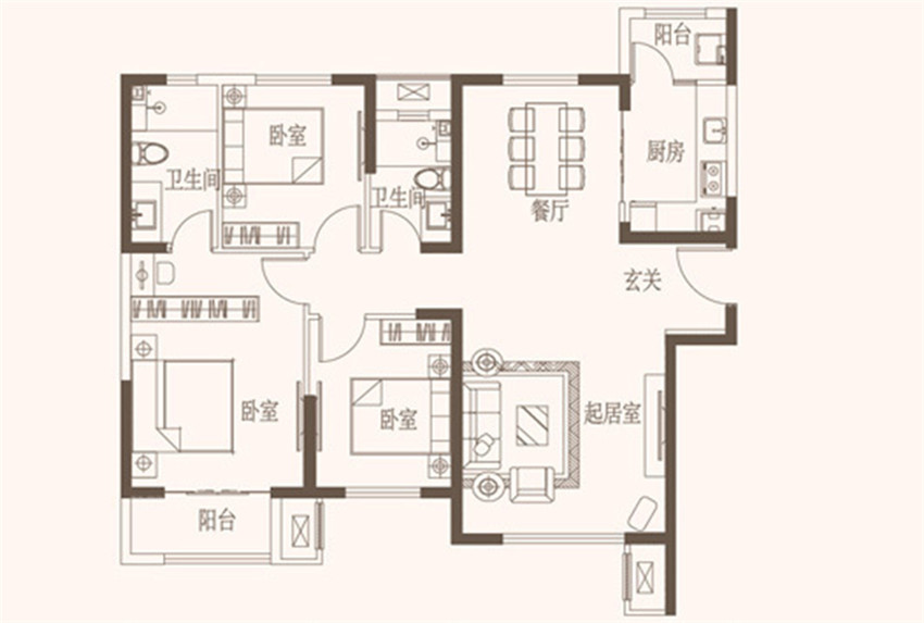 132平米三居室的现代风格案例，只花13万！-路劲太阳城装修