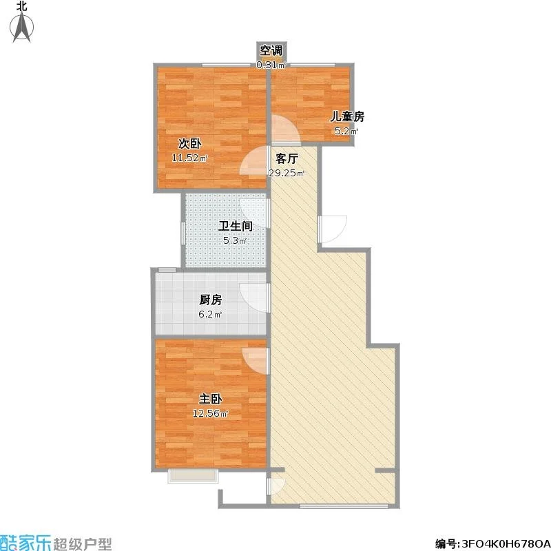 北欧风格三居室装修案例，120平米的房子装修多少钱？-黄埔国际装修