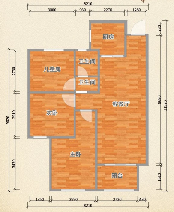三居室的现代风怎么装修？让阳光城PLUS这套90平米的装修案例给你点灵感！