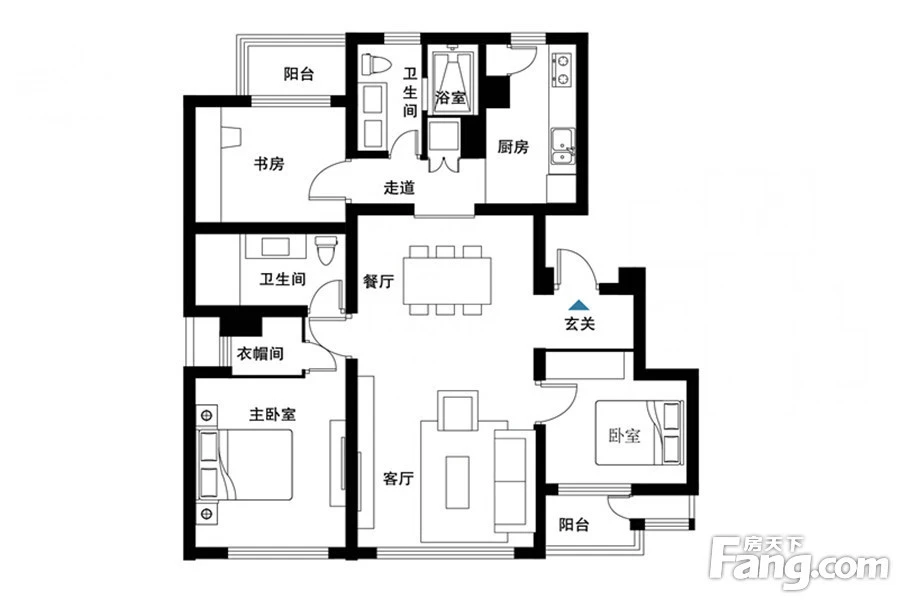 140平米三居室的美式风格案例，只花7万！-积水住宅裕沁湖畔庭装修