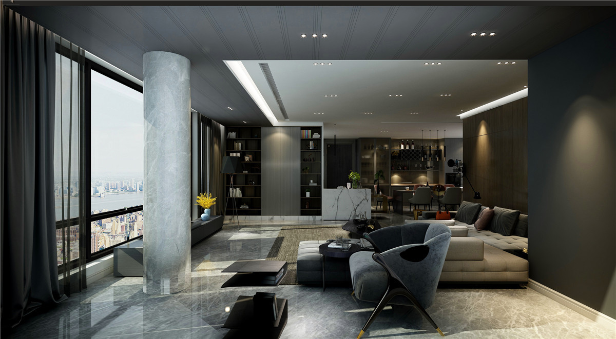广州星汇文华189㎡四居室现代风格装修效果图