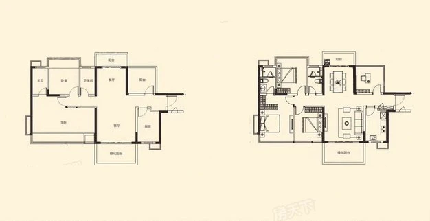 中式风格四居室装修案例，124平米的房子装修多少钱？-龙光玖珑�_装修
