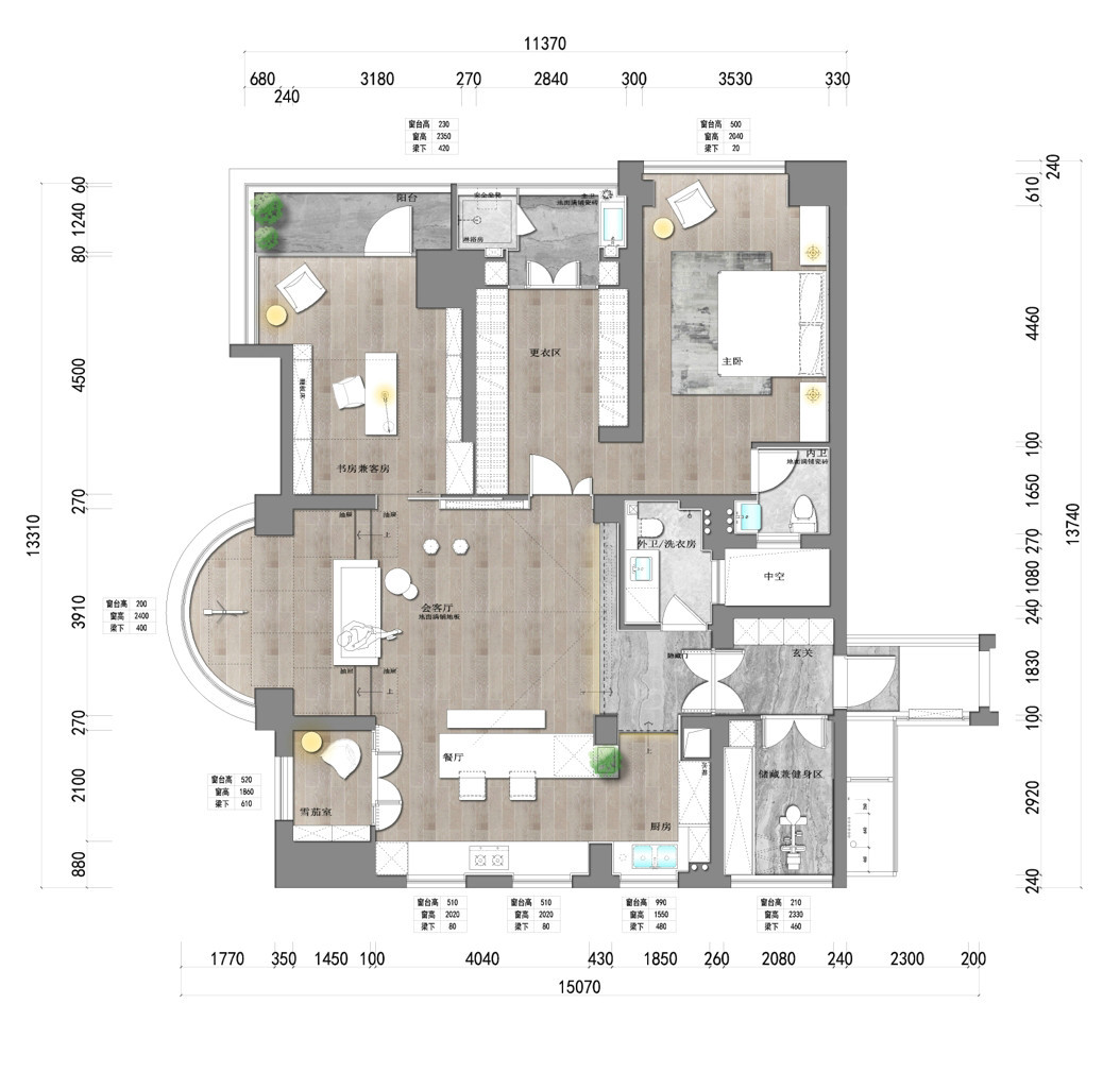 邻居家135平米的三居室，仅仅用了21万元，就完成了装修，如此划算！-远洋简宫装修