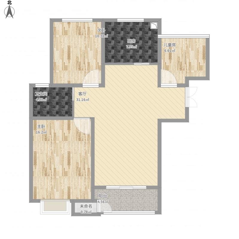 日式风格三居室装修案例，105平米的房子装修多少钱？-弘阳广场装修