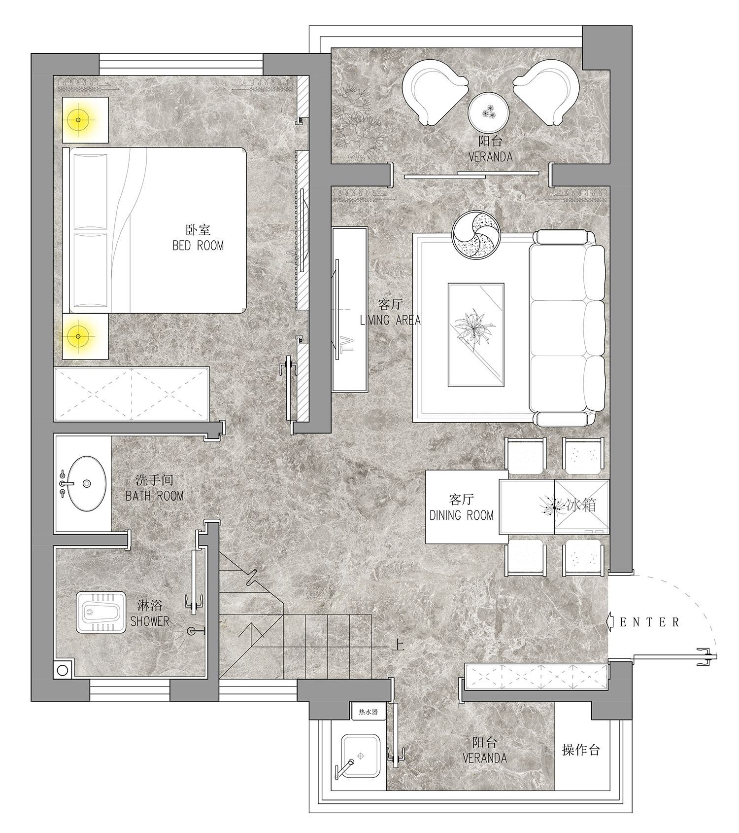 55平米中式风格二居室，预算13万，点击看效果图！-花样年CEO公寓装修