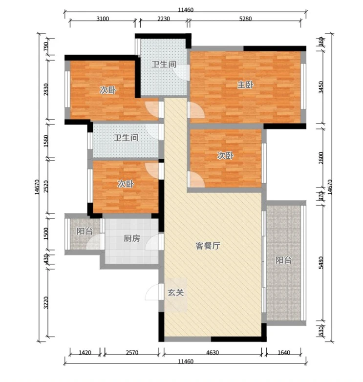 135平米的房子能装修成什么效果？现代风格四居室装修案例！