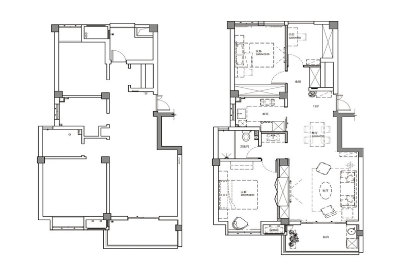 125平米的房子能装修成什么效果？北欧风格二居室装修案例！-百汇园二期装修