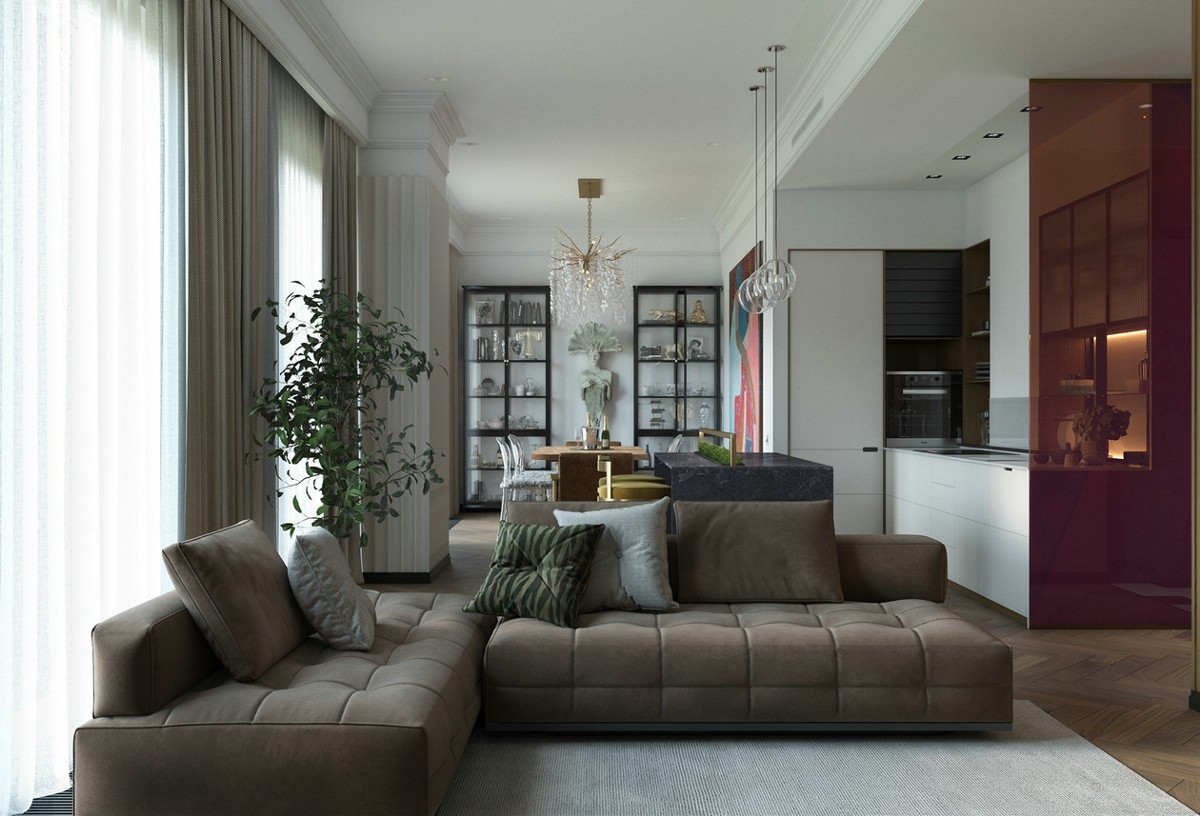 60平米二居室设计说明，11万元装修的现代风格有什么效果？-龙湖新壹街公寓装修
