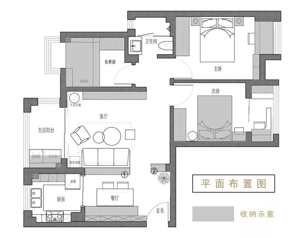 【远景】76㎡小户型挤出淡雅小3房，简直美爆