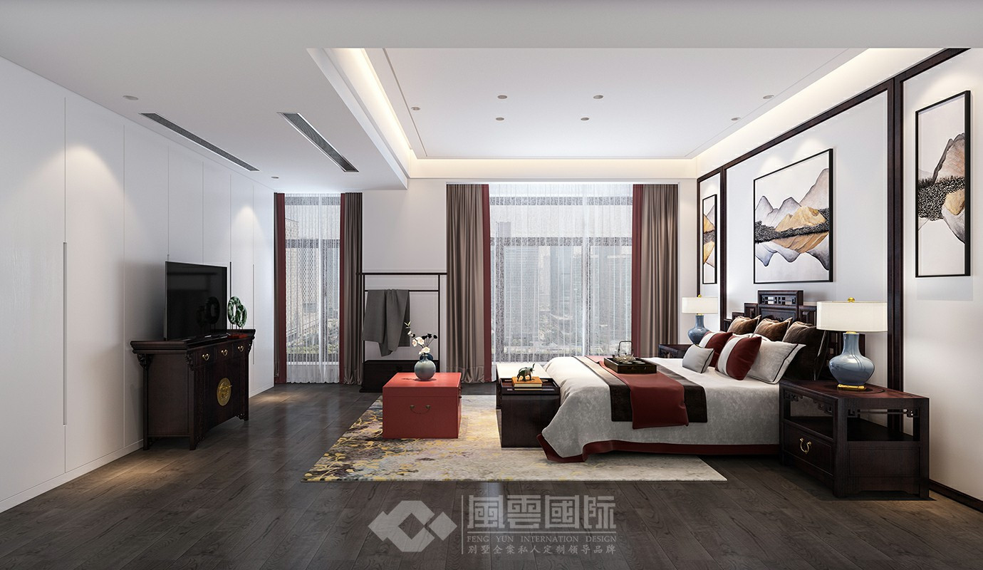 新中式风格四居室装修秘籍，152平米的房子这样装才阔气！-悦贤府装修