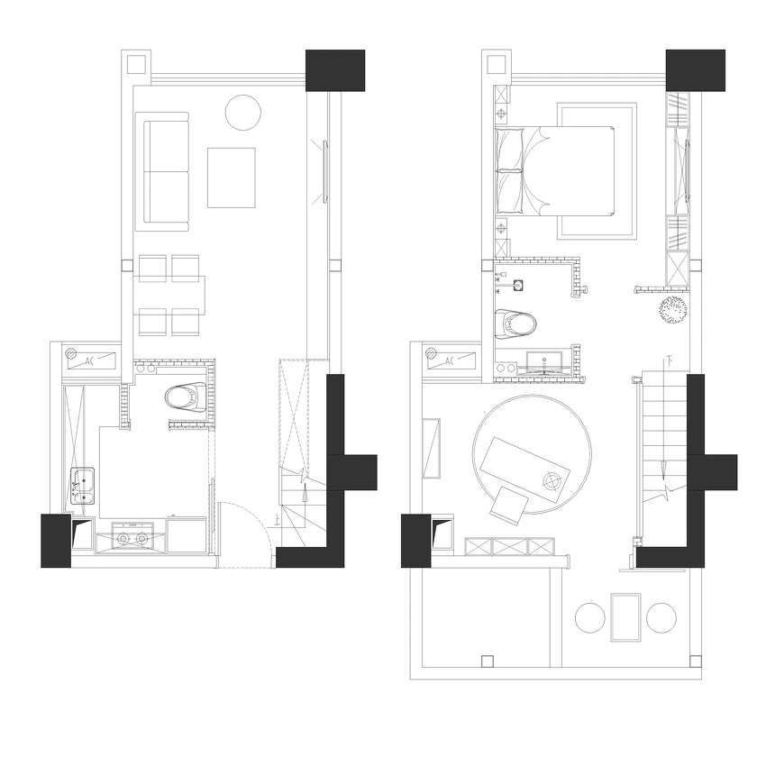 现代风格二居室装修案例，45平米的房子装修多少钱？-金花小区装修