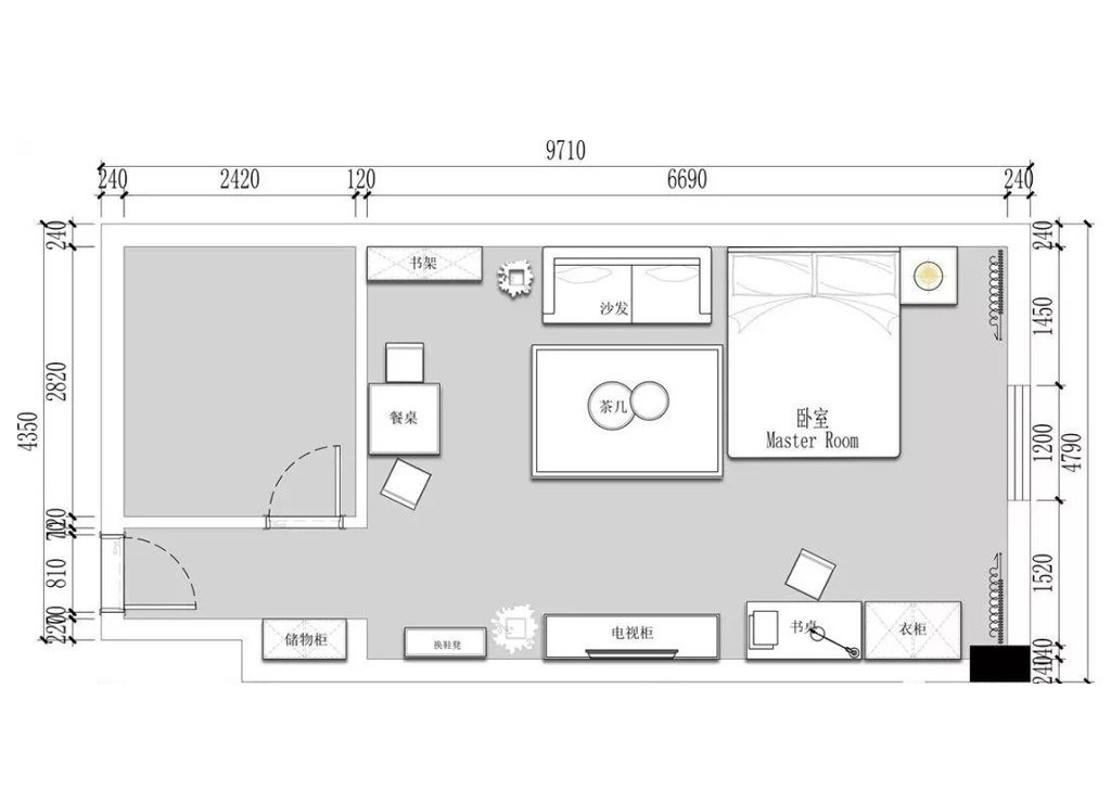 45平的小户型loft公寓，在北京的宁静小窝