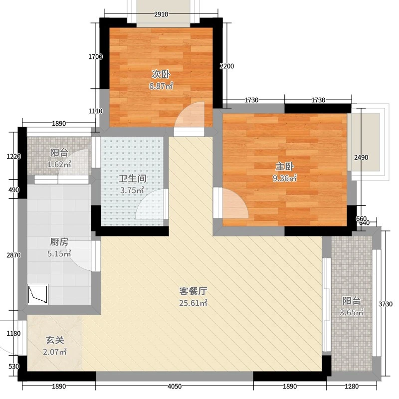 72平米新房，二居室装修才花5万元，邻居看了羡慕不已！-西城佳园装修