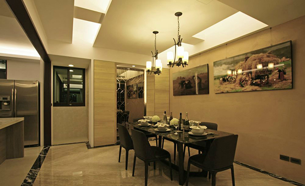 万科江上明月实例，200平米的三居室，质感与时尚并存的简约风装修。