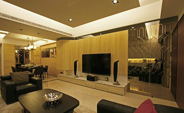万科江上明月实例，200平米的三居室，质感与时尚并存的简约风装修。