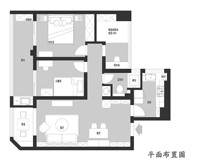 97平米原木日式风格