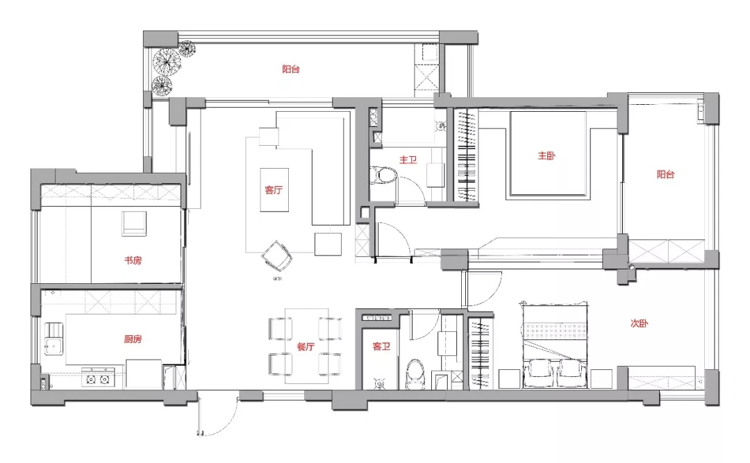 130平方轻奢三居室装修案例介绍装出高级感