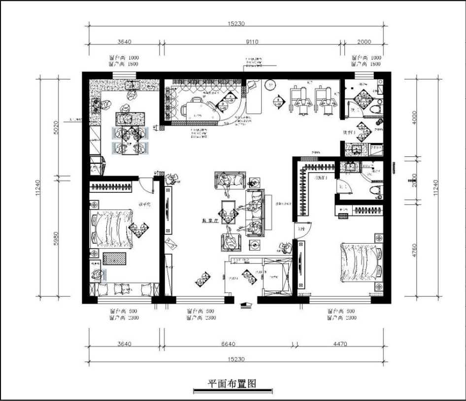 128平米的房子装修只花了33万，中式风格让人眼前一亮！-荣华·碧水蓝庭装修