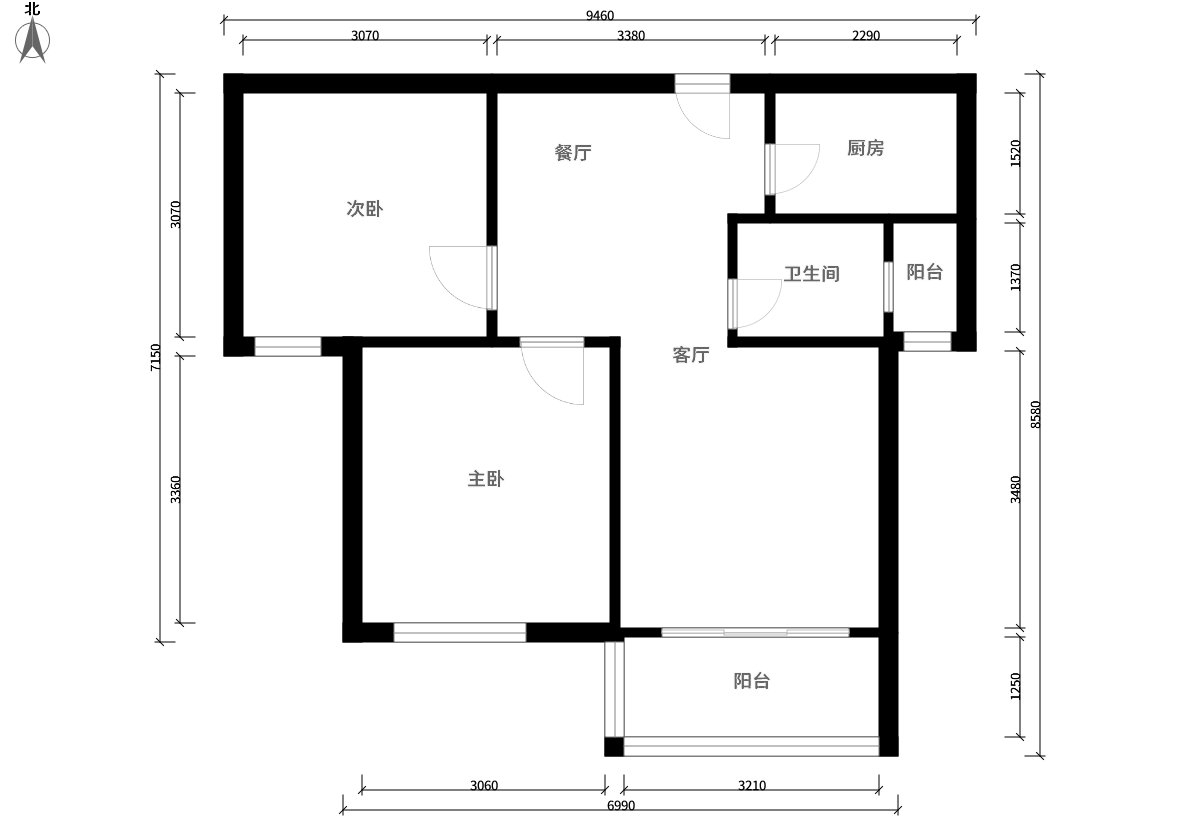 现代风格二居室装修案例，83平米的房子装修多少钱？