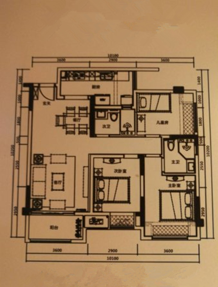 北欧风格三居室装修案例，99平米的房子装修多少钱？-瀚学融府装修