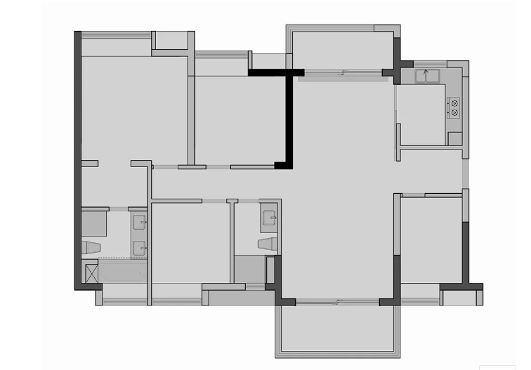 美式风格三居室装修案例，135平米的房子这样装才阔气！-江南文苑装修