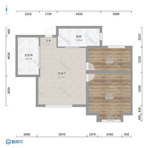 日式风格二居室装修案例，91平米的房子装修多少钱？-天使之城装修