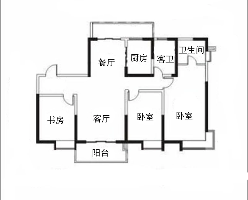 【好百年】紫薇永和坊141㎡美式清新绿三室两