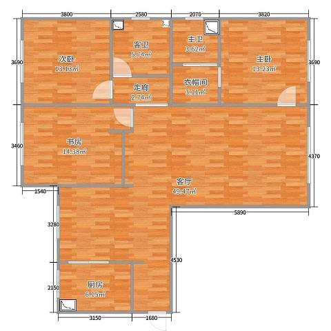 朋友买的140平米三居室，一共才花182000万，这新中式风格太美了！-盈科·金橡五道装修